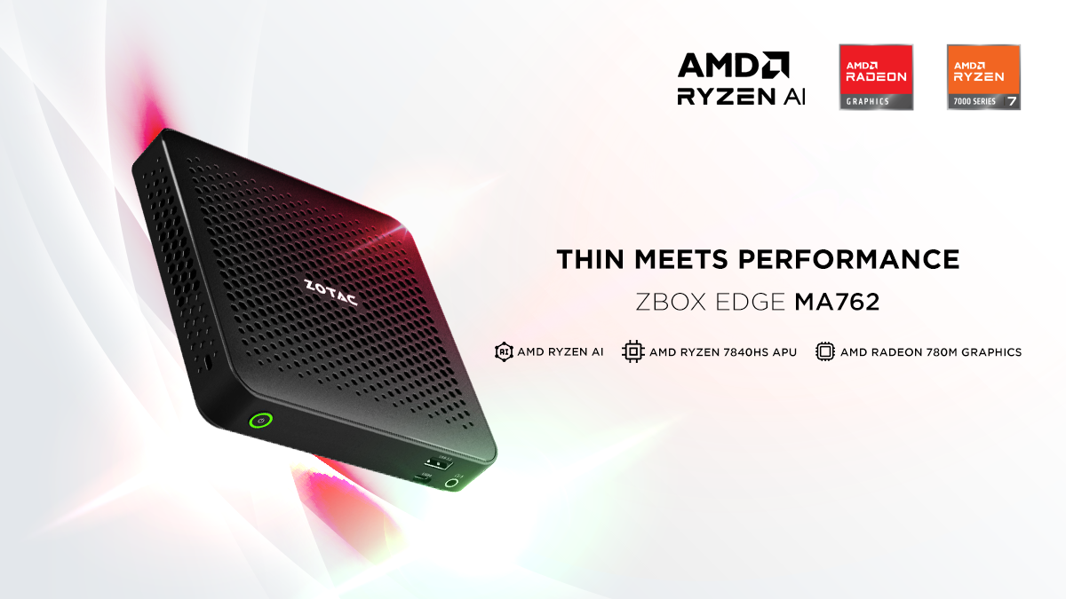 ZOTAC Launches ZBOX Edge MA762: A Compact Mini PC with AMD Ryzen 